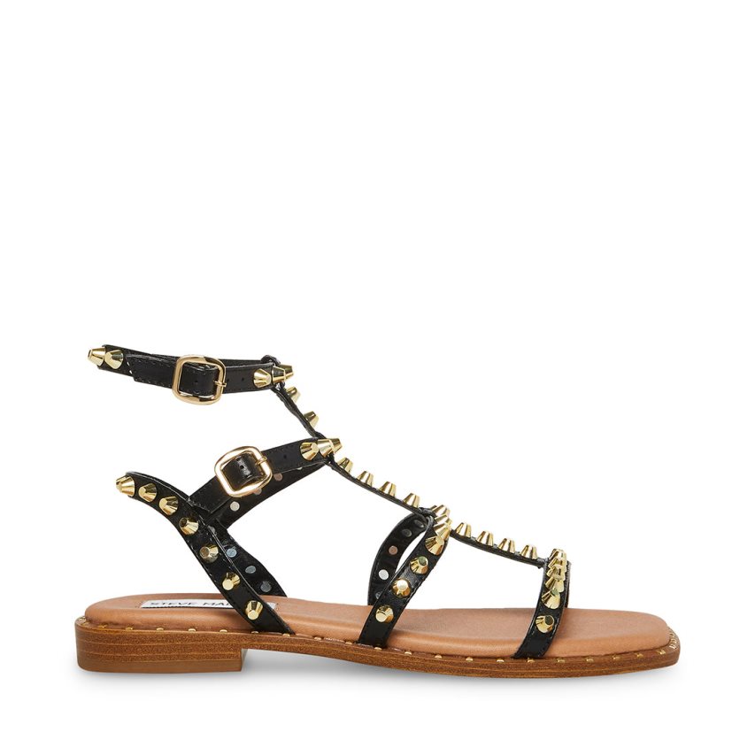 Sandalias Planas Steve Madden Sunnie Mujer Negras | ES IH4802